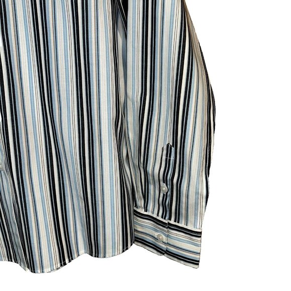 Alex Marie Wrinkle-Free Striped Shirt 12  Quiet Luxury Preppy Office Chic - Picture 3 of 5